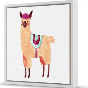 Decor Llama Thin Floating Frame Canvas Print