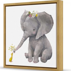 Decor Elephant Thin Floating Frame Canvas Print